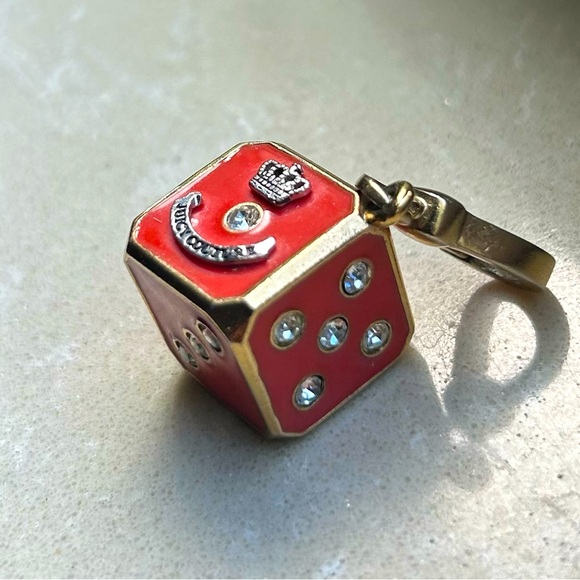 Juicy Couture Jewelry - Juicy Couture Red Enamel and Gold Vegas Dice Charm, Vintage